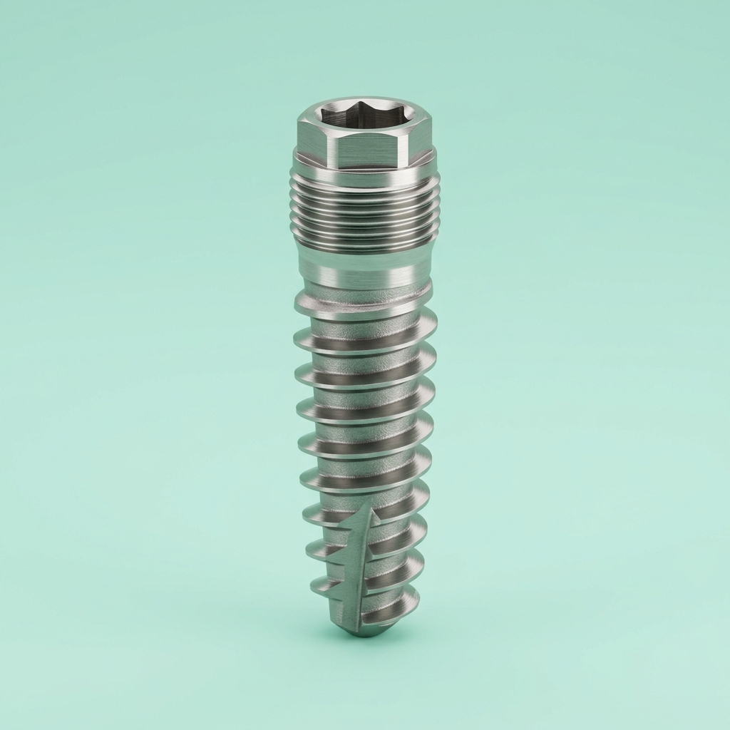 3D medical render of a dental implant